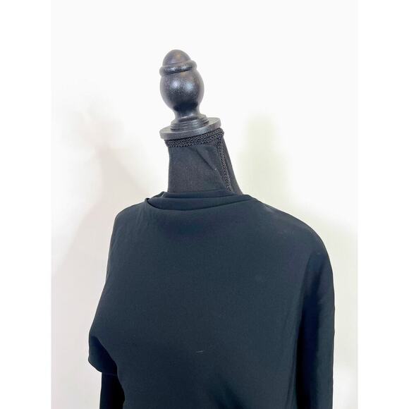 A.L.C. Marin Sheath Mini Dress in Black Size 6 Crepe Long Sleeve Gothic Party - Picture 3 of 4